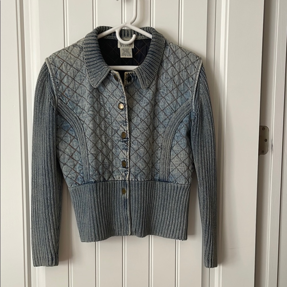 PBJ Denim Blue Quilted Jean Jacket